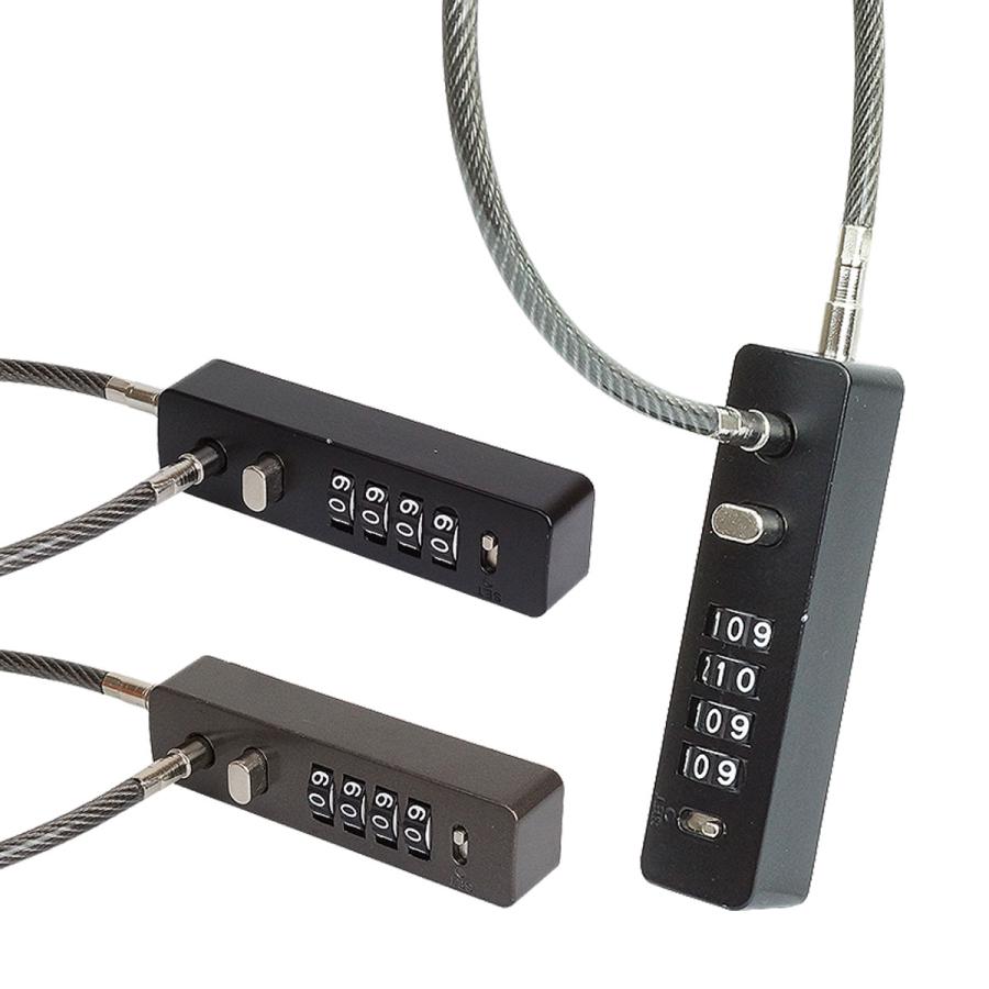 ワイヤーロック ダイヤル式 4桁 ワイヤー長さ 30cm 自転車 ヘルメット