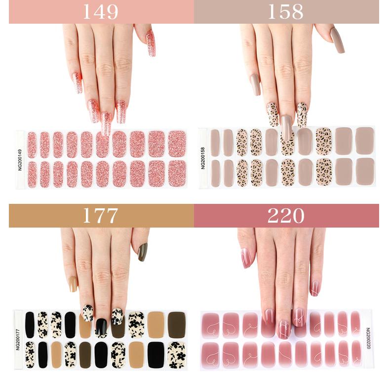 ネイルシール 20枚 貼る 硬化 ネイル ジェルネイル シール ステッカー