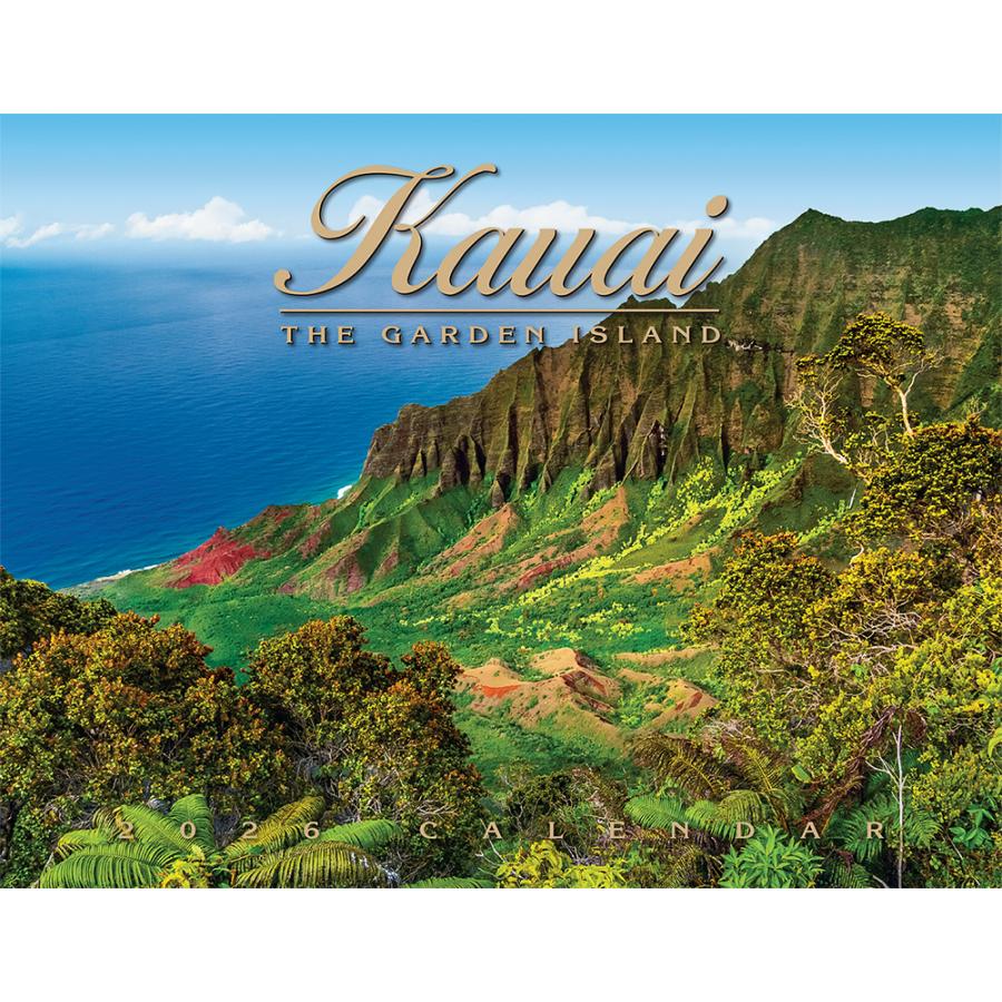 ABCストア 2026年 令和8年 ハワイ カレンダー カウアイ島の風景 2026