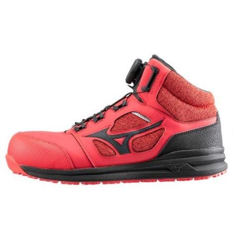 【新品】MIZUNO 安全靴 LS II 73M BOA メンズ レッド MIZUNO 安全靴 ミズノ mizunoオールマイティLS II 73M BOA