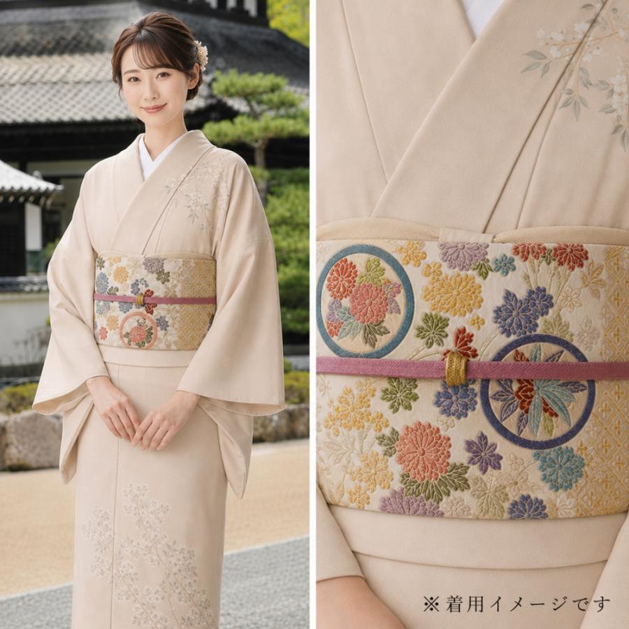 お仕立て上がり 礼装用 西陣織 金刺繍入り 正絹 袋帯 能衣狂言の丸