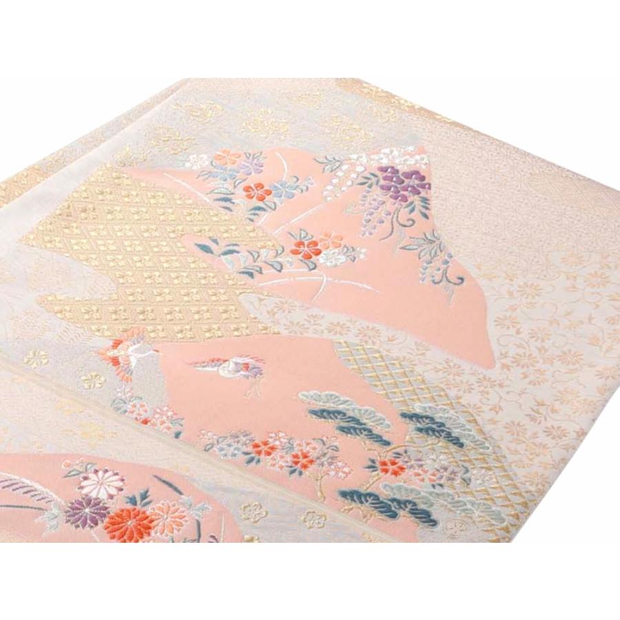 お仕立てサービス 京都西陣織 礼装用 高級袋帯 明綴刺繍調文 六通柄 