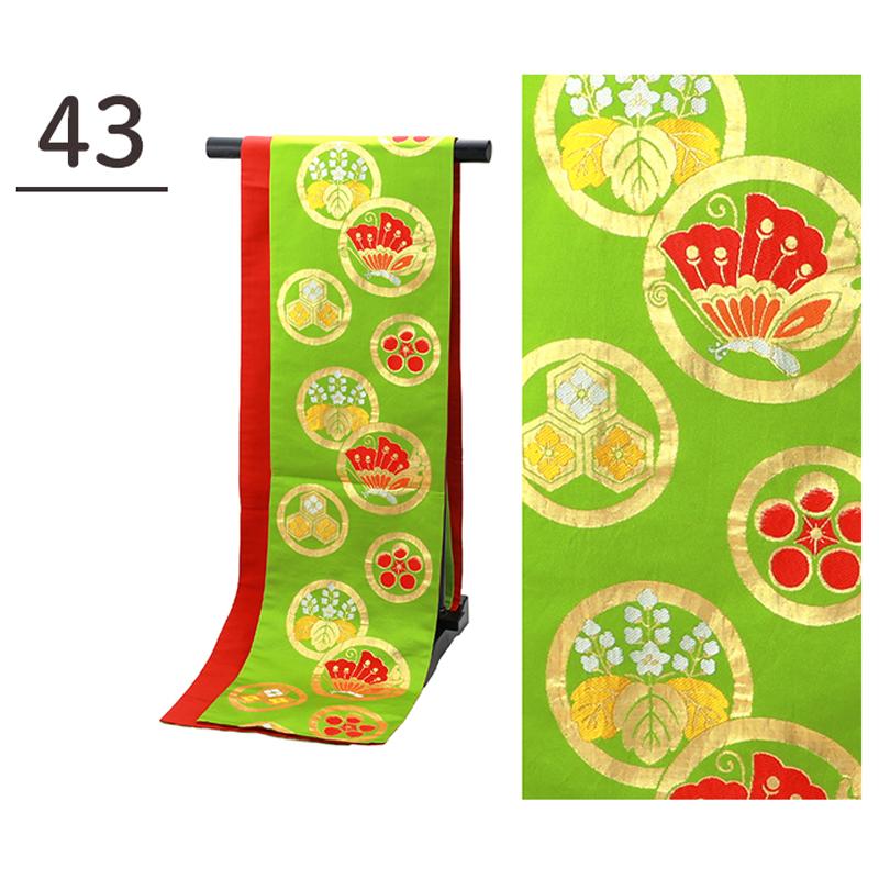 専用です☆☆子供ジュニア袋帯☆抹茶 七五三 七歳 ジュニア用 お仕立て上がり 全9タイプ 袋帯 jh-301-B : 和