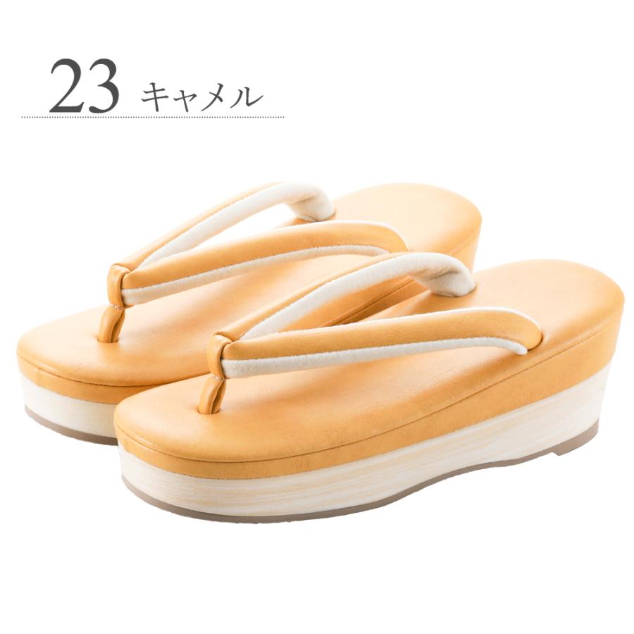 女性用 日本製 洒落用 カジュアルEVA草履 レザー調 ぞうり単品 全5色 M 