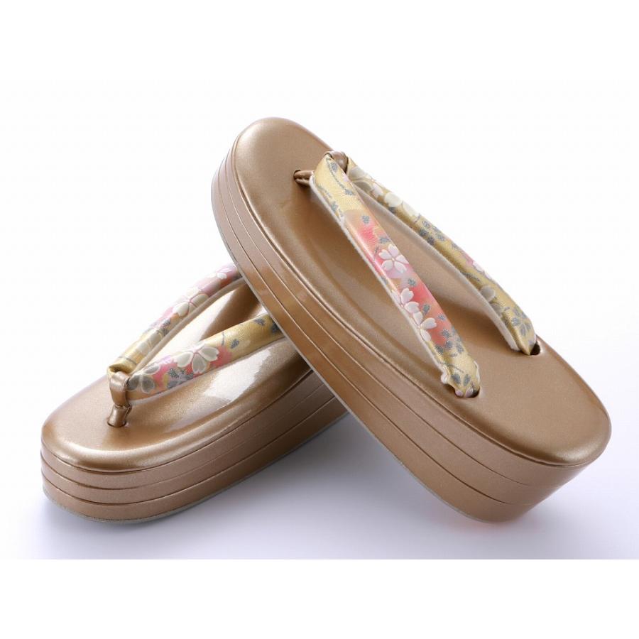 振袖用 ぞうり 三段 かかと高 草履 M・L・LL 全3色 zh-185 : 和の