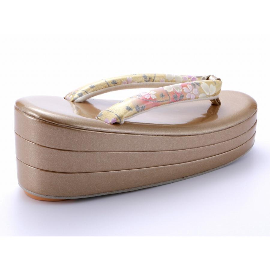 振袖用 ぞうり 三段 かかと高 草履 M・L・LL 全3色 zh-185 : 和の