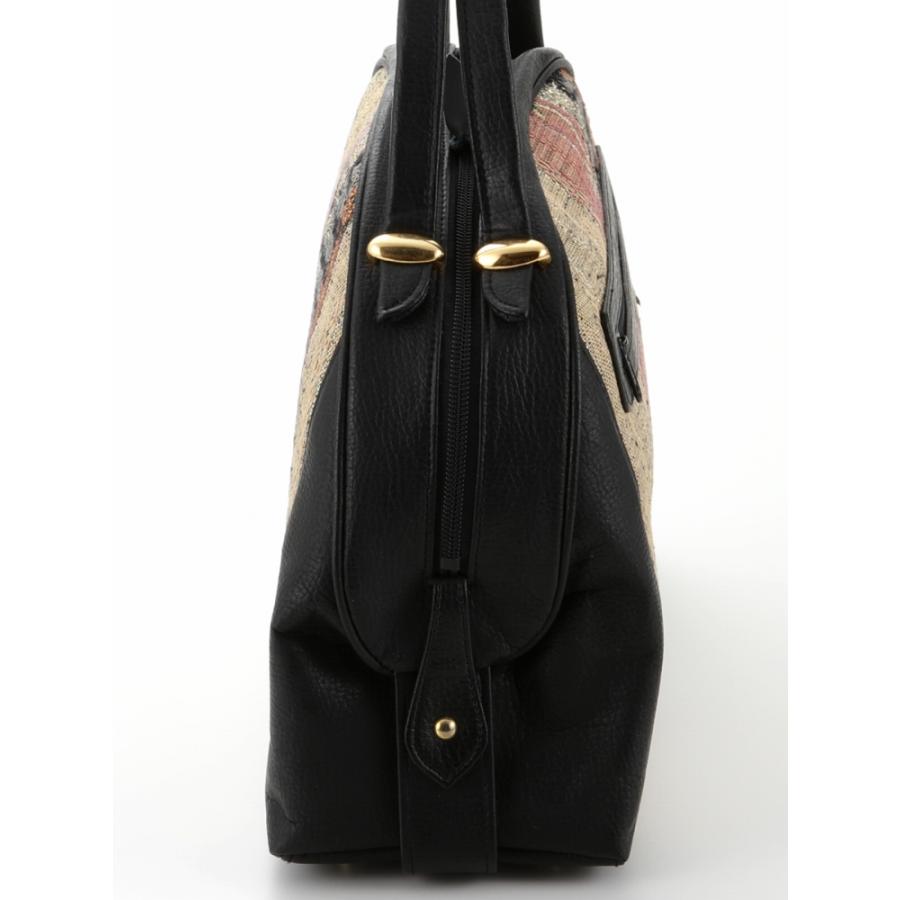 お洒落 日本製 正絹 帯地 草履バッグセット 二枚芯 本皮底 Fサイズ