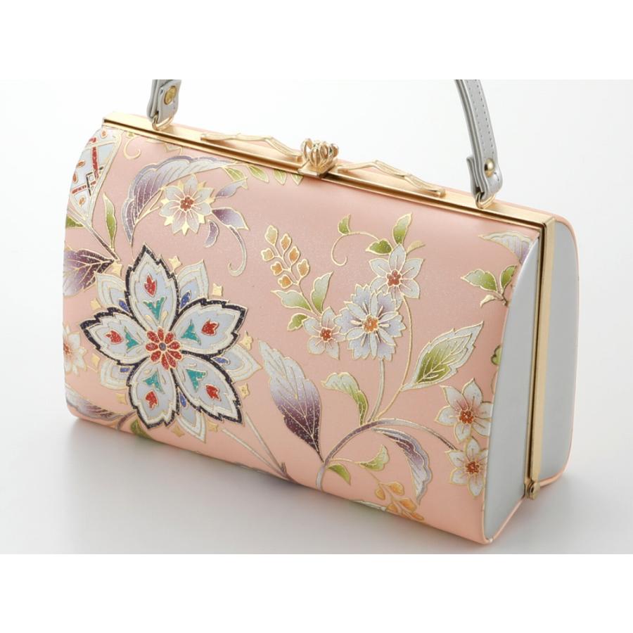 振袖用 日本製 草履バッグセット 三枚芯 ラメ入り 23.0cm サーモン