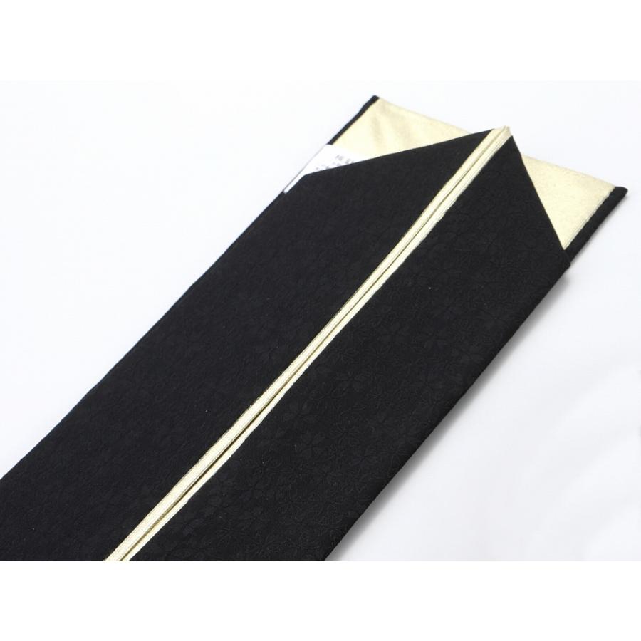 振袖用 レース 刺繍とラメ入り 帯揚げ・帯締め・重ね衿 3点セット 黒に