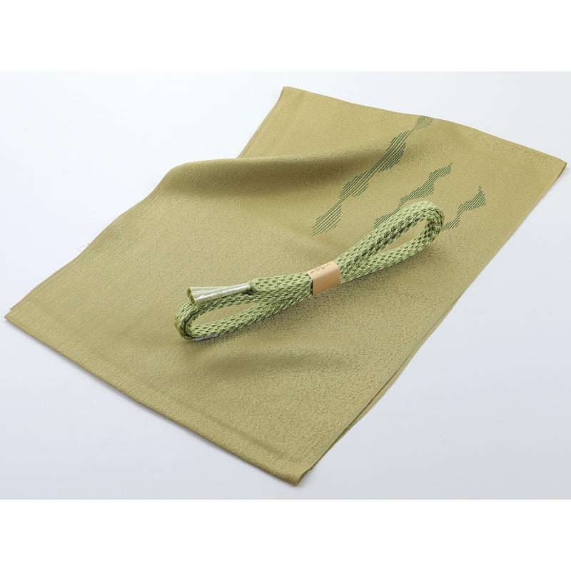 お洒落 正絹 帯締め 帯揚げ 2点セット グリーン as-143-50 : 和の心 