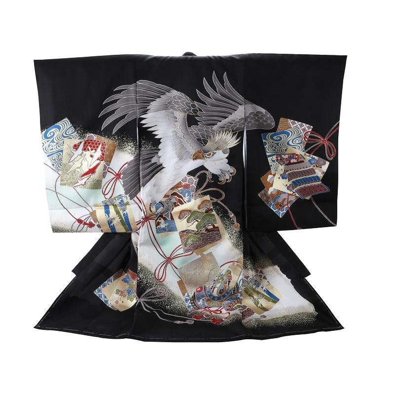 お宮参り 着物 金刺繍入り 長襦袢 セット 男児 男の子 子供 産着 祝着