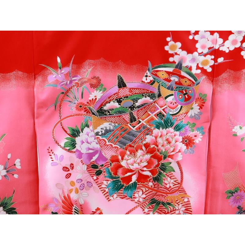 【新品】お宮参り　女の子　正絹　金駒刺繍　着物・長襦袢セット お宮参り 金刺繍入り 正絹 着物 長襦袢 セット 女児 女の子 子供