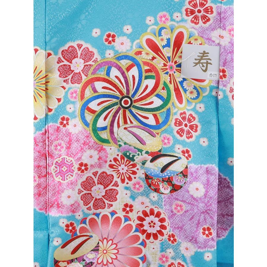 お宮参り 金刺繍入り 着物 長襦袢 セット 女児 女の子 子供 産着 祝着