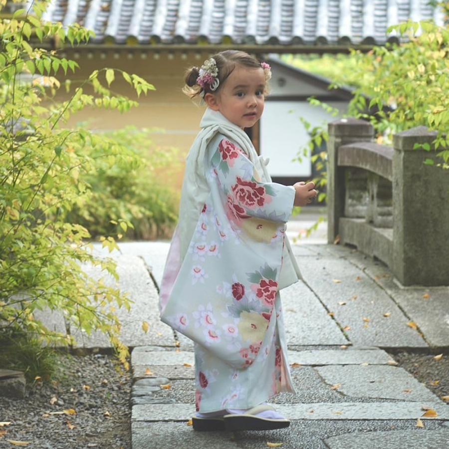 新品七五三 3歳 被布コート R・K 3歳 被布コート・巾着セット 黄色 七五三 7歳 こども kids