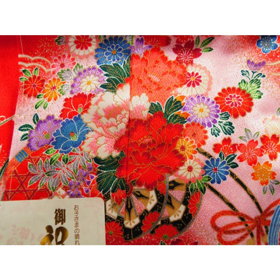 187 正絹 黄緑×総絞り 疋田 7歳 七五三着物セット 和装小物 袋帯