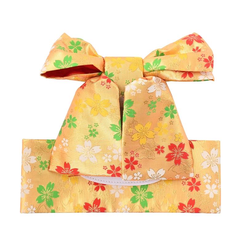 訳あり 七五三 三歳用 結び帯 小寸 単品 箱なし ゴールド系 SY-245