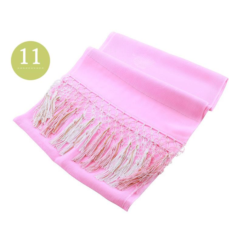 【新品】七五三　正絹　志古貴 しごき　縫取り　ピンク マリ柄×1・桜柄×8 七五三 女の子 正絹 縫取 志古貴 しごき 桜 毬 鈴 全9タイプ sg-148