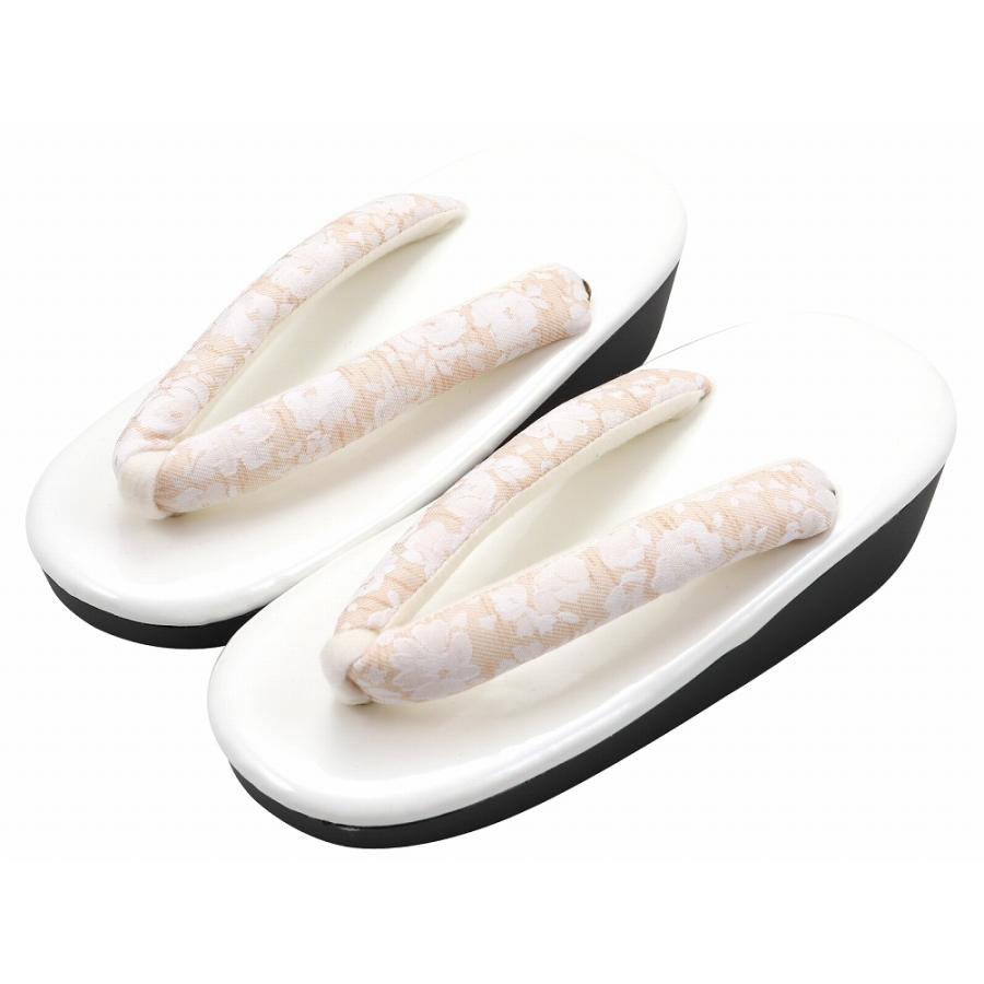 新品未使用 子ども 草履 Lサイズ 21cm 7歳用 白 ピンク 豪華エナメル台 七五三 子供用 レース鼻緒 合皮 草履 エナメル台 16・20・22cm