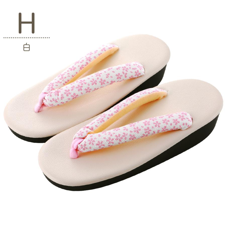 七五三 子供用 桜柄鼻緒 合皮 草履 16・18・20・22cm 全2種 sz-99 : 和