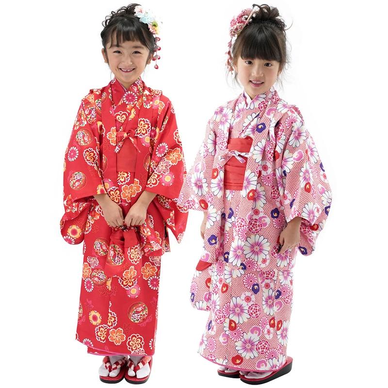おでかけ着物7点セット ちびっこ着物 7点セット 3〜10才 身長85〜135cm 