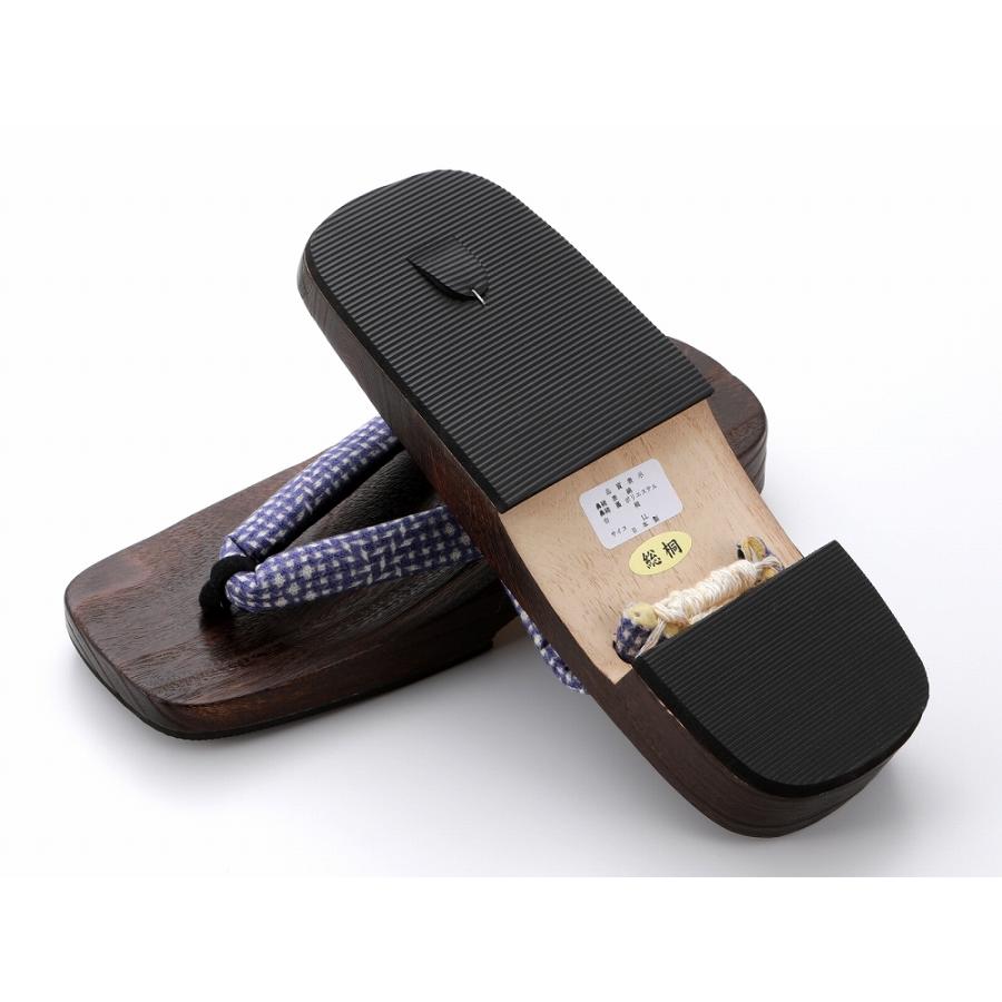 紳士下駄 広島松永下駄 桐下駄 ソフト鼻緒 日本製 LLサイズ mg-70 : 和