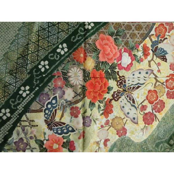 振袖 お仕立て・付属品一式込み 絞り金駒刺繍 金彩加工入り 豪華 正絹 