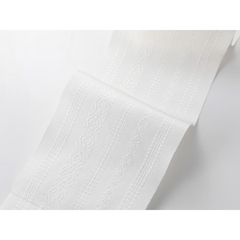 【新品】伊達締 白 絹 D-71 2本 本場筑前 博多織 正絹 献上柄 伊達締め 伊達〆 日本製 黒と白 dh-71