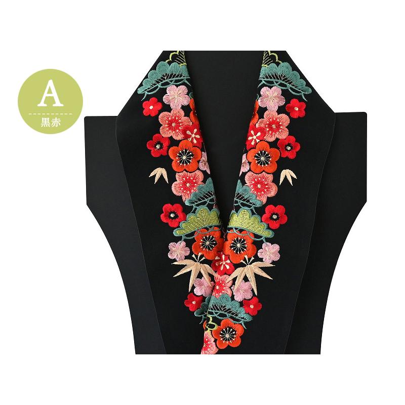 襟先飾り3点セット 内1点止めネジ無し金色メタル