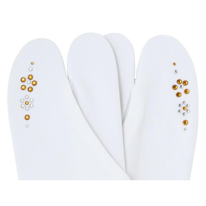 きらり小町 ラインストーン付 足袋カバー ストレッチ 白足袋 全3色 ts