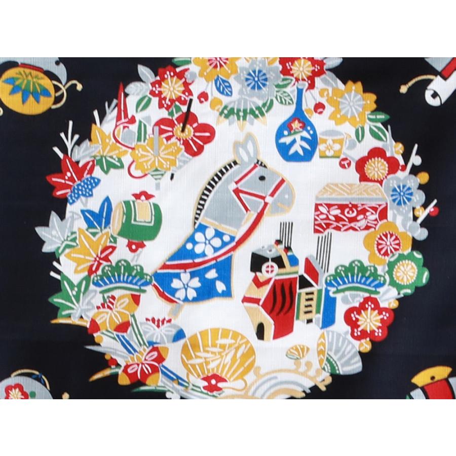 2026年 干支 掛軸 カレンダー 午 馬 日本製 藍色 et-26e : 和の心 小雪