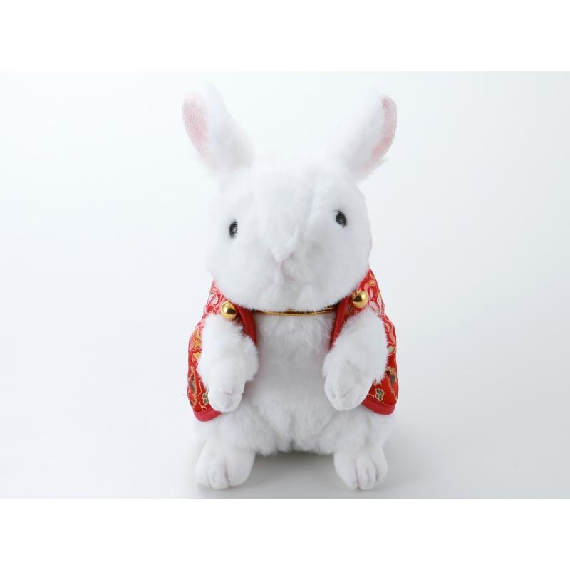 2023年 干支置物 龍村美術織物 ますこっと人形 卯年 波兎雪輪文