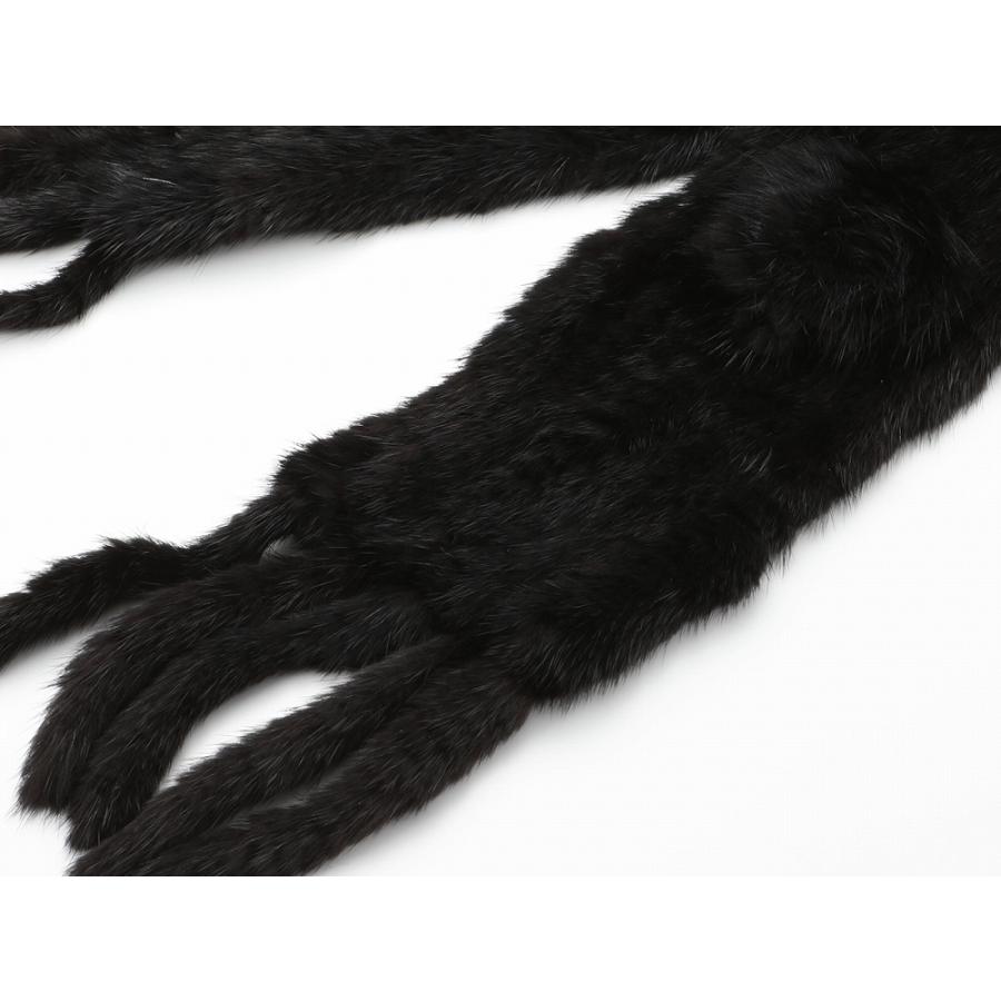 高級毛皮素材 ミンク マフラー コサージュ飾り付き 全2色 ks-97 : 和の  