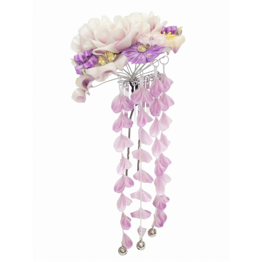 つまみかんざし 鈴付 髪飾り 振袖に 淡いパープル Tk 562 R02 Tk 562 和の心 小雪 通販 Yahoo ショッピング