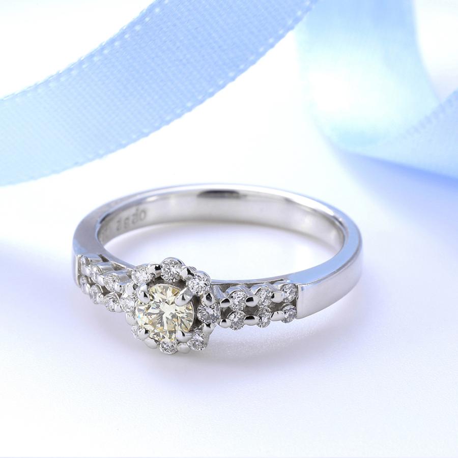 プラチナ ダイヤモンドリング 0.232ct 13号 ケース入り 宝石鑑別書無し