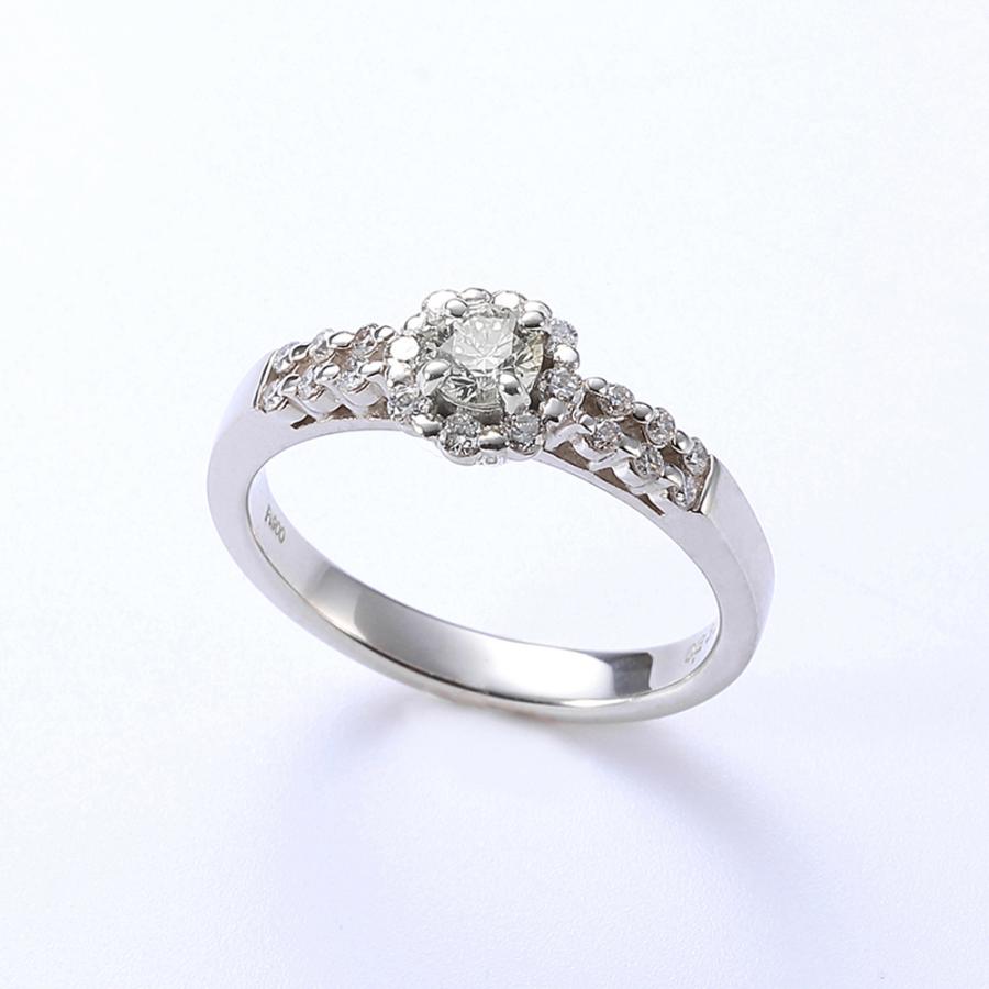 プラチナ ダイヤモンドリング 0.232ct 13号 ケース入り 宝石鑑別書無し