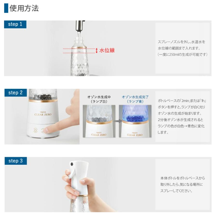 ポイント15倍 脱臭 除菌 オゾン水生成器 フジ医療器 トレビ