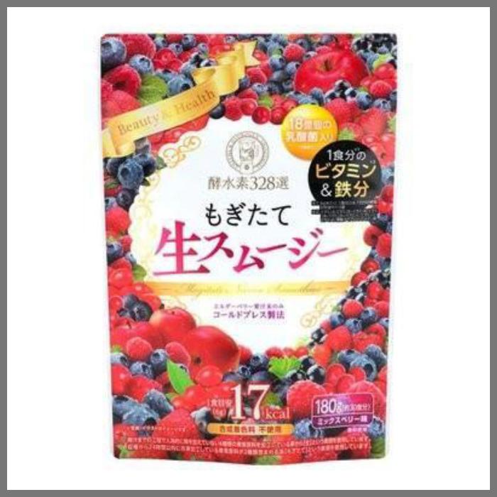 酵水素328選 もぎたて生スムージー ミックスベリー味 180g 1袋