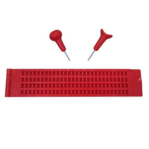 小型携帯点字器 点字器具 練習 小 4行 28マス 最安値に挑戦