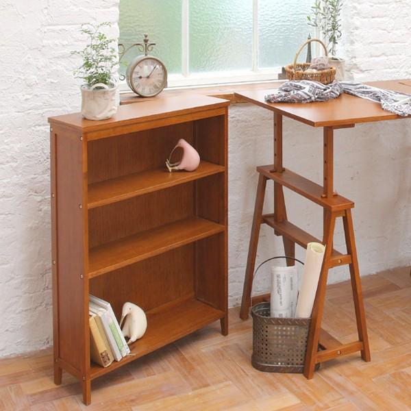 hommage 本棚 ブックシェルフ 文庫本 オーク 可動棚 アンティーク風