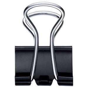 （まとめ） TANOSEE ダブルクリップ 極豆 口幅13mm ブラック 1セット（100個：10個×10箱） 〔×15セット〕の画像