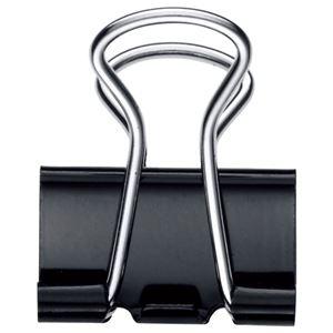 （まとめ） TANOSEE ダブルクリップ 小小 口幅15mm ブラック 1セット（100個：10個×10箱） 〔×15セット〕の画像