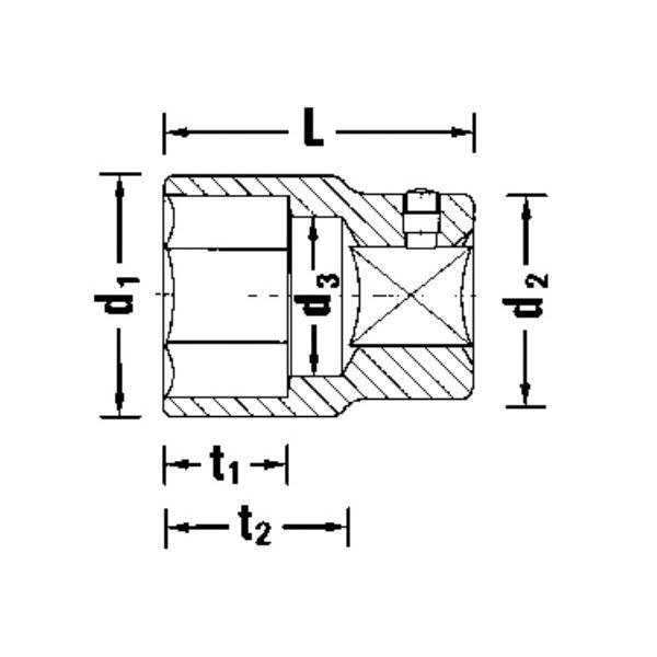 STAHLWILLE スタビレー 60-75 1"SQ ソケット 6角 06010075 工具 作業工具 ツール DIY_1
