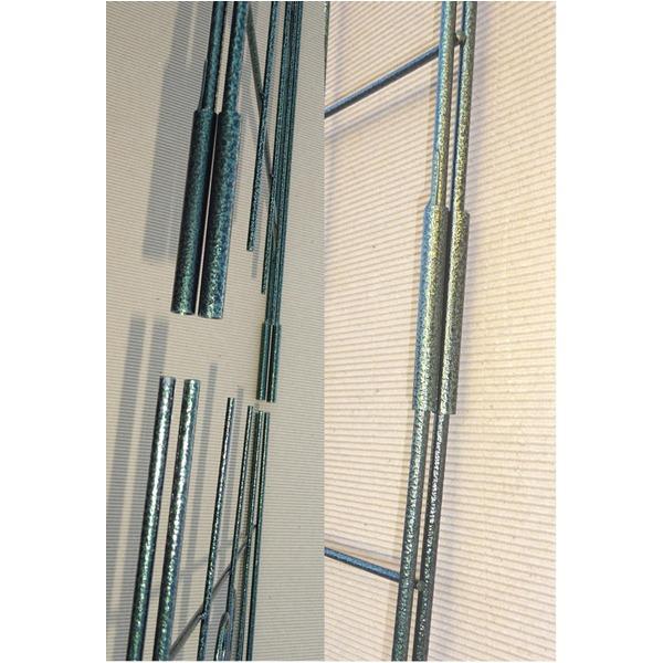 トレリス/ガーデンフェンス 〔2枚入 高さ200cm〕 防サビ加工 スチール 日本製 2W ワイヤーフェンス 〔園芸 ガーデニング用品〕_3