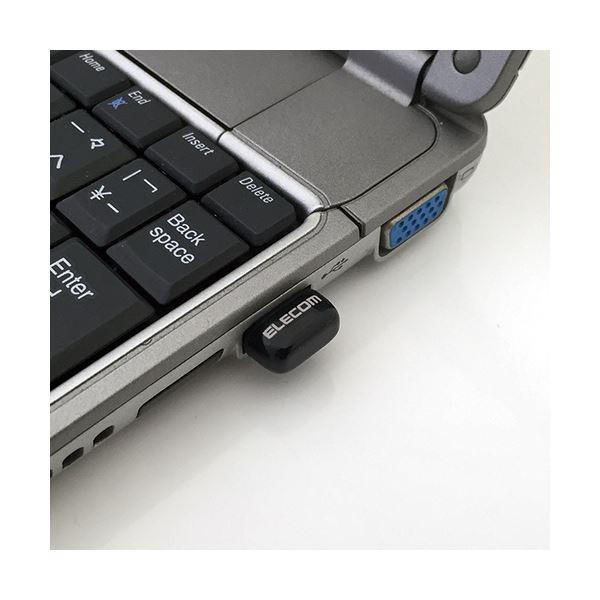 （まとめ）エレコム 433MbpsUSB無線超小型LANアダプター ブラック WDC-433SU2M2BK 1個〔×2セット〕_1