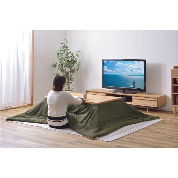 こたつ布団 こたつ掛布団 幅190×奥行230cm 長方形 カーキ コタツ本体別売 リビング ダイニング インテリア雑貨の画像