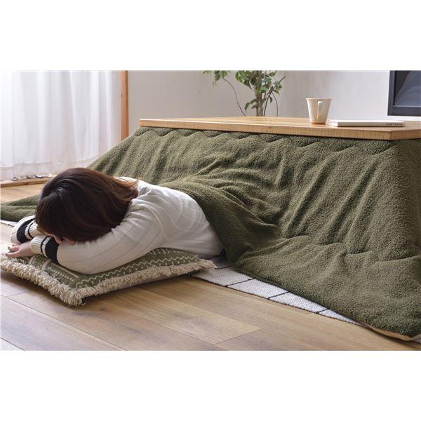 こたつ布団 こたつ掛布団 幅190×奥行230cm 長方形 カーキ コタツ本体別売 リビング ダイニング インテリア雑貨の画像