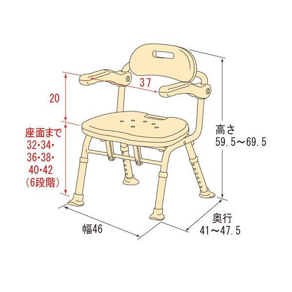 アロン化成 折りたたみシャワーベンチ ISフィット ブルー 536-106 1台の画像