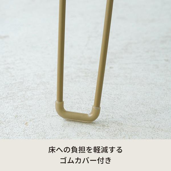 〔5個セット〕ニーナ 幅60折りたたみテーブル(ホワイト) 幅60cm 脚カラー：ゴールド 机 折り畳み ローテーブル 折れ脚 ナチュラル パステル ミニ コンパクト ...