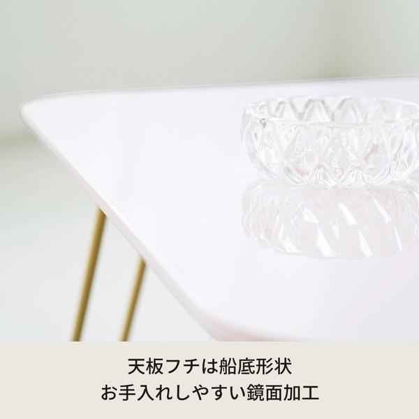 〔5個セット〕ニーナ 幅60折りたたみテーブル(ピンク) 幅60cm 脚カラー：ゴールド 机 折り畳み ローテーブル 折れ脚 ナチュラル パステル ミニ コンパクト 小..._1