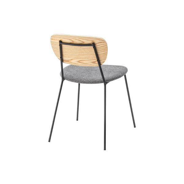 (まとめ) チェア グレー 完成品 〔×2セット〕 シンプル_3